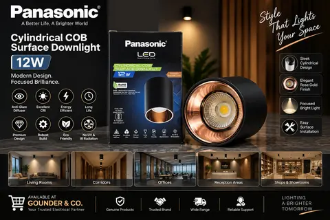 Panasonic 12W Cylindrical COB Surface Downlight