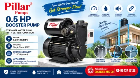 Pillar Pumps 0.5 HP Booster Pump